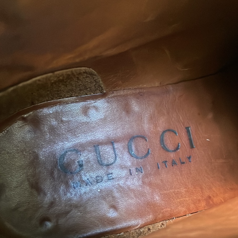 Vintage 90’s dark Brown Gucci sturdy leather boots - Picture 14 of 16